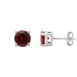 silver jewelry, garnet earring, wedding earrings, engagement earrings, silver earrings, silver studs, garnet studs